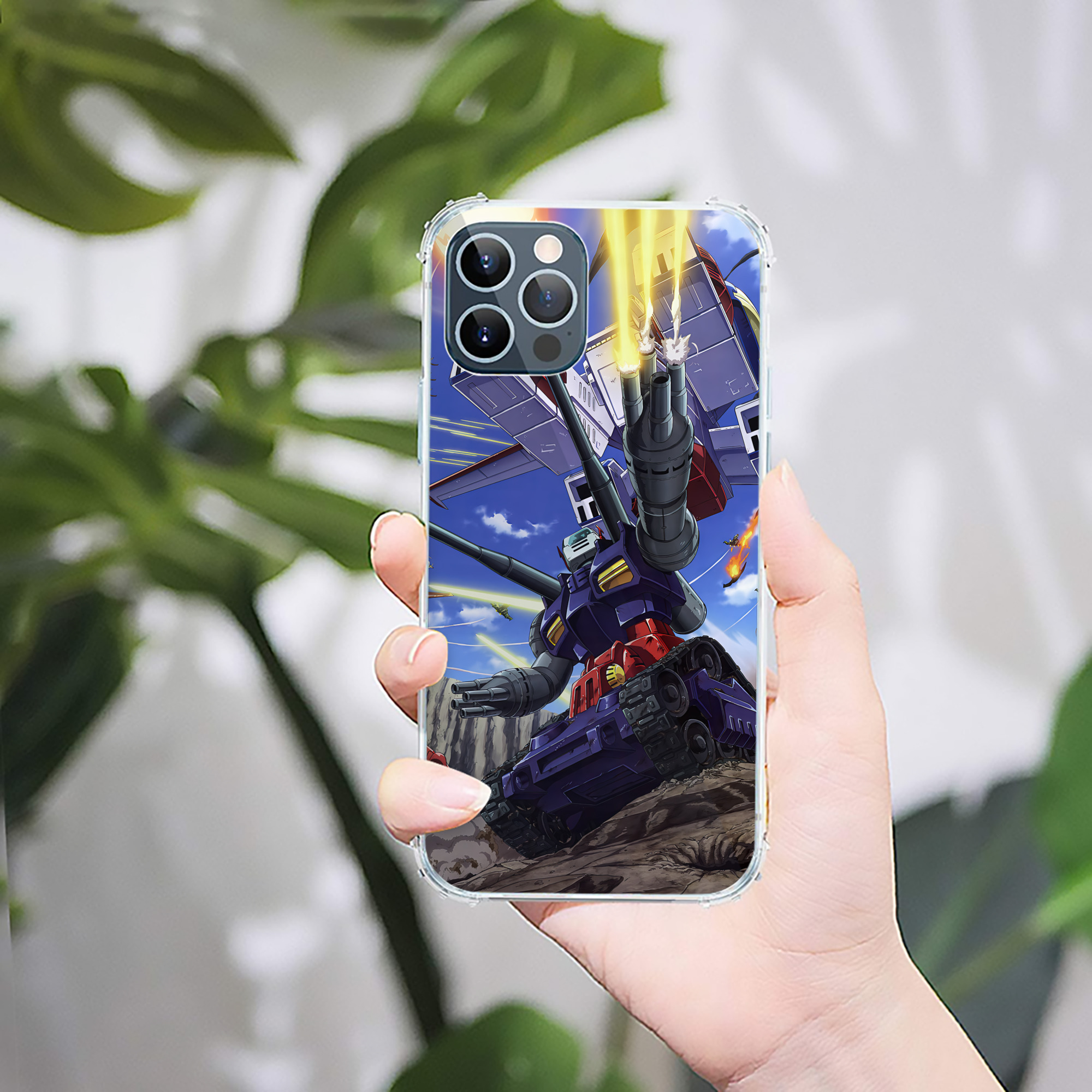 （画像用） 機動戦士ガンダム Mobile Suit Gundam 【iPhone 12シリーズ対応】透明スマホケース（クリアソフトケース）